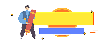 教育招生简约插画公众号logo背景