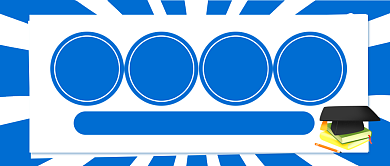 高考放榜蓝色卡通新媒体配图背景