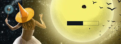 万圣节大促淘宝电商banner图背景