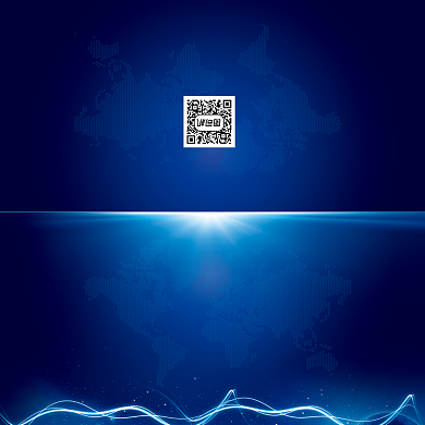 创意大气蓝色年会会议印刷邀请函背景