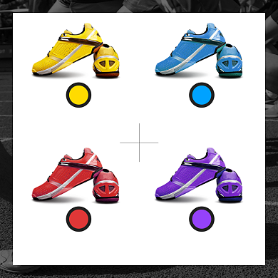 新品男士运动鞋多色展示促销主图背景