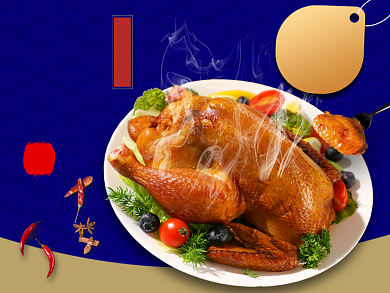 餐饮美食快餐烤鸡烧鸡美团外卖主图背景