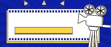 蓝色卡通十一月电影指南公众哈首图背景