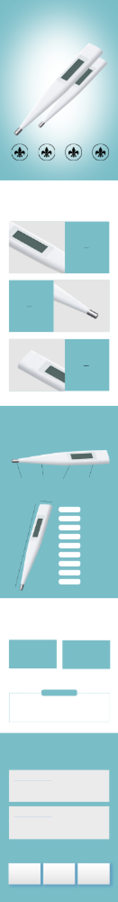 体温计温度计测温仪日用详情页背景