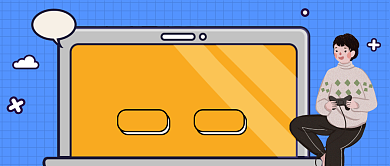 蓝色卡通话题热议新媒体首图背景