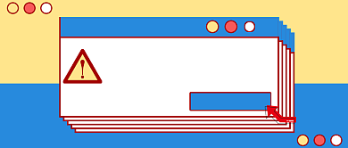 蓝色黄色拼色公众号重要提醒背景