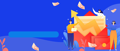 蓝色工资投资理财公众号首图封面背景