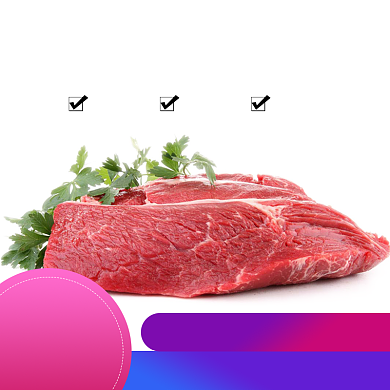 浅色简约风美食牛肉鲜肉电商主图背景