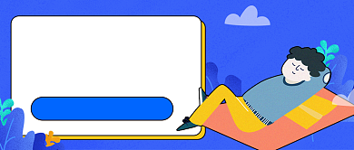 蓝色睡足八小时新媒体首图背景