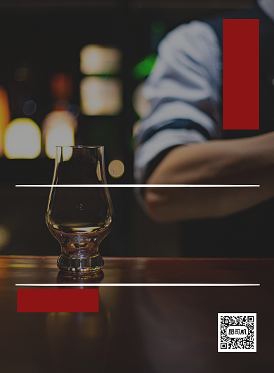 酒吧服务员招聘黑色实景宣传印刷海报背景