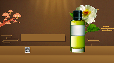 国货之光护肤品手机横版海报背景