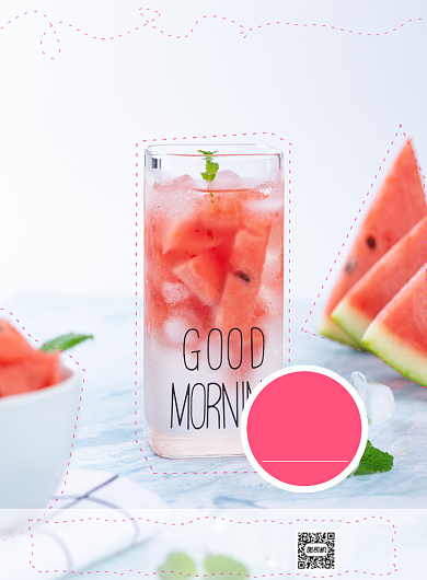 清新鲜榨新鲜水果果汁冷饮饮品海报背景