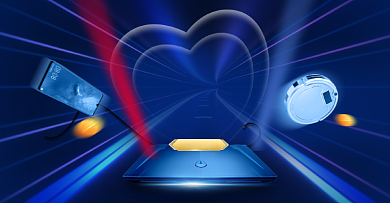 蓝色科技风七夕全球来电数码家电海报背景