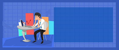 金融科技股票卡通手绘公众号首图背景