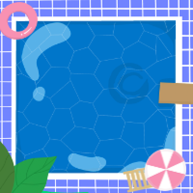 清凉夏日清新几何公众号次图背景