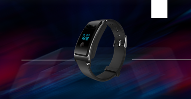 黑色时尚智能运动手环海报背景