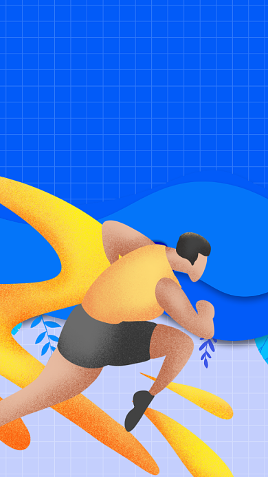 国际青年节宣传手机海报背景