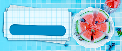 你好夏天西瓜冰品新媒体首图背景