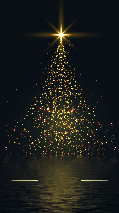 圣诞节贺卡祝福黑金大气手机海报背景