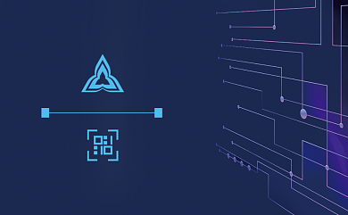 蓝色商务科技空间感电子数码公司名片背景