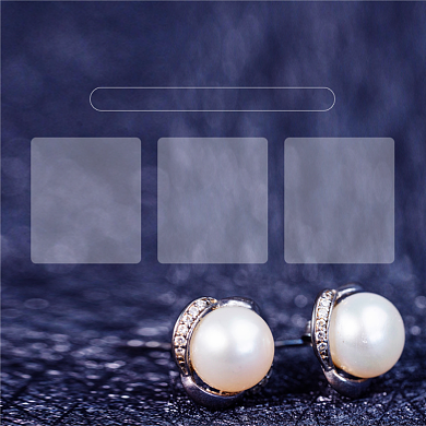 珍珠耳钉饰品淘宝主图直通车模板背景