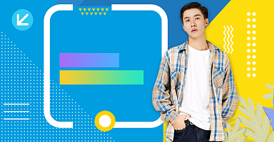 蓝色创意秋冬上新男装海报背景