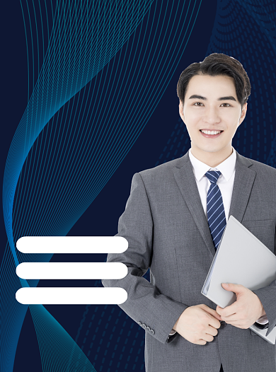 商务英语蓝色写实招生宣传单背景