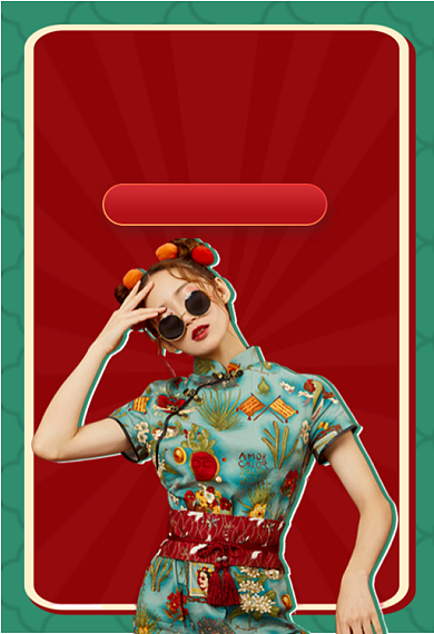 国潮来袭女装手机端钻展背景