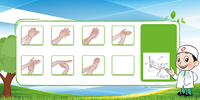 标准七步洗手法宣传栏展板背景