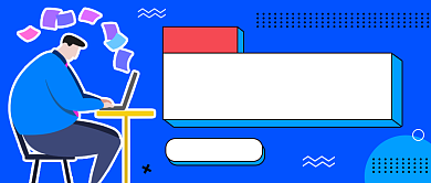 蓝色简约程序员招聘公众号首图背景