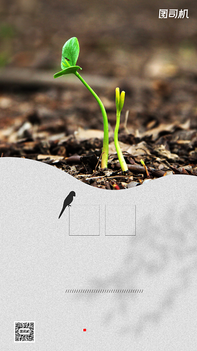 励志早安签到手机海报背景