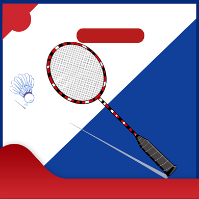 羽毛球拍直通车电商淘宝文体红蓝渐变背景