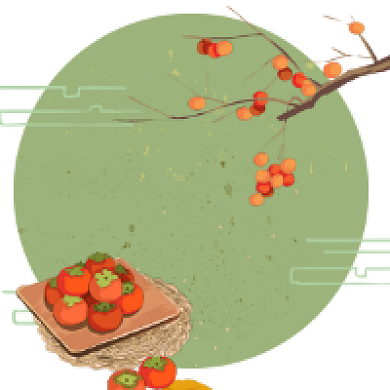 霜降传统节气简约插画公众号次图背景