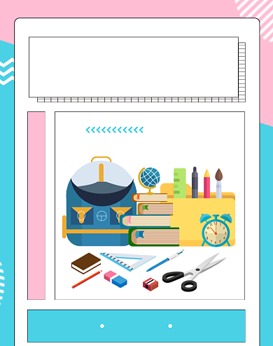办公用品学习文具开学季海报背景