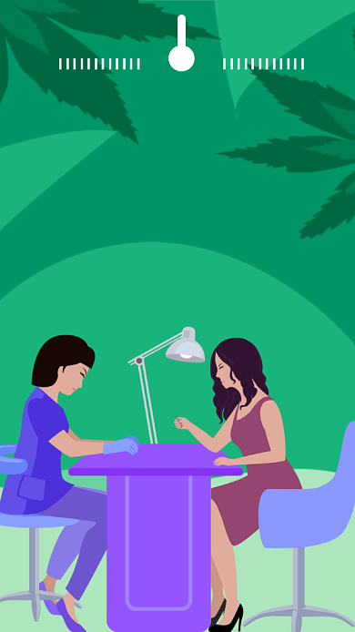 绿色插画世界友谊日手机海报背景