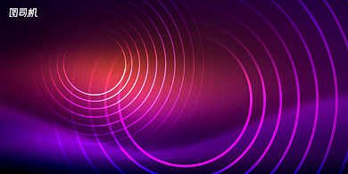 炫彩线圈创意贯彻党中央政治决定展板背景