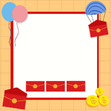 幸运抽奖简约插画公众号次图背景