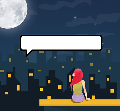 深夜想念清新简约朋友圈封面背景