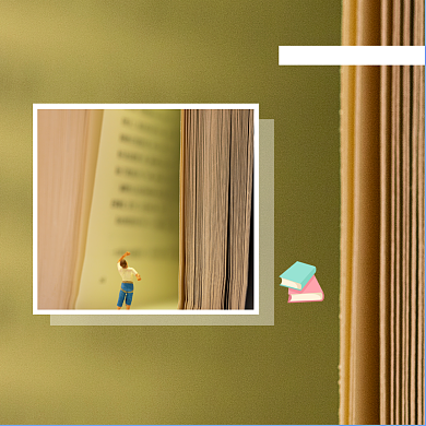 绿色简约爱上阅读读书方形配图背景