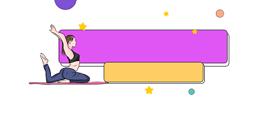 瑜伽课堂简约插画公众号logo背景