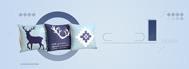 99聚划算家居抱枕促销banner背景