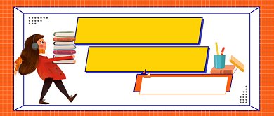 橙色网格英语发音技巧公众号首图背景