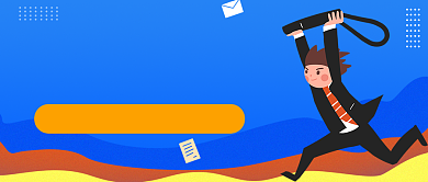 蓝色手绘招聘公众号首图背景