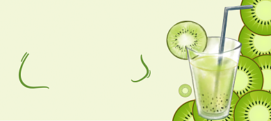 绿色高档鲜榨饮品店水果店优惠券代金券背景