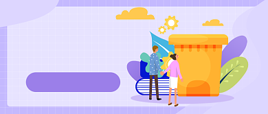 钜惠招生教育插画公众号首图背景