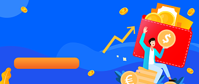 投资理财蓝色简约公众号首图背景