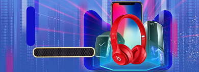 造物节炫酷科技朋克风数码电子banner背景