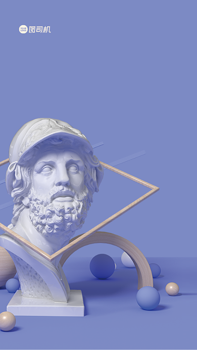 雕塑展艺术展手机海报背景