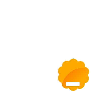 橙色花瓣形优惠券标签背景