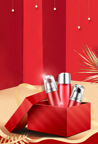 复古风化妆品手机国货端钻展背景